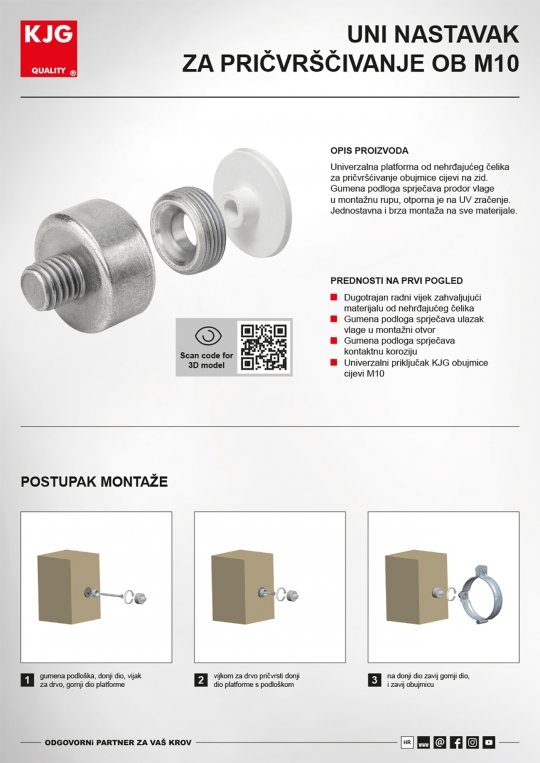 UNI nastavak za pričvrščivanje OB M10