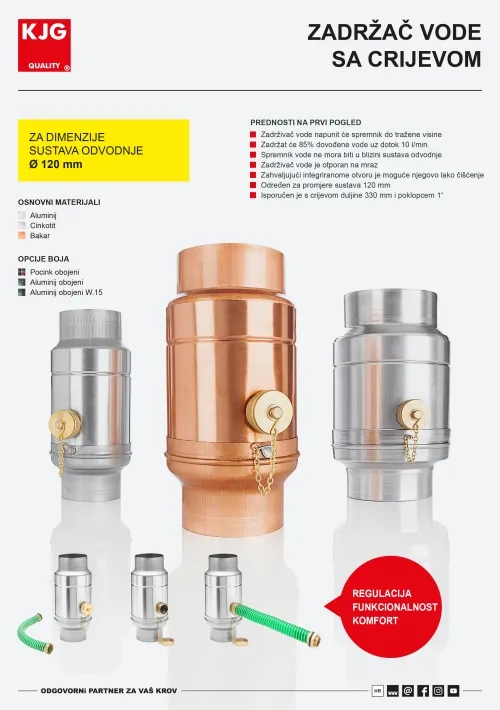 Zadržač vode sa crijevom