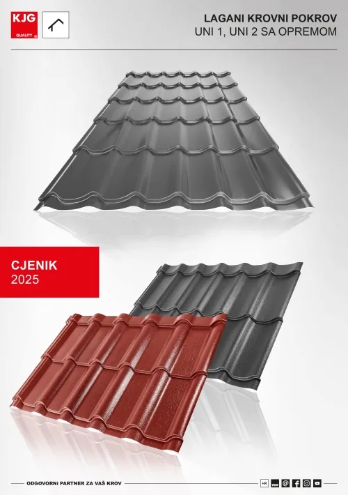 Lagani krovni pokrov UNI sa opremom