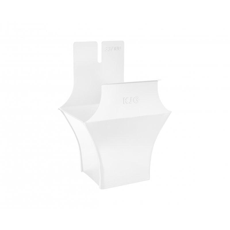 Kotlić kvadratni  - Pocink obojeni  - Sivo bijela  -  Slika