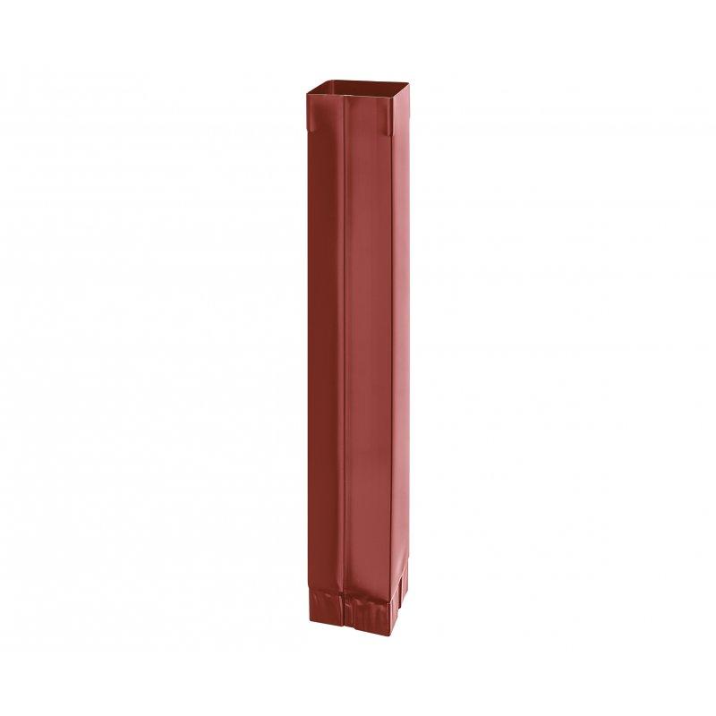 Cijev odvodna kvadratna  [s=0,55]  - Pocink obojeni  - Vinsko crvena  -  Slika