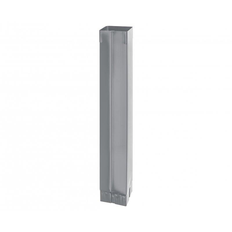 Cijev odvodna kvadratna  [s=0,55]  - Pocink obojeni  - Prašno siva  -  Slika