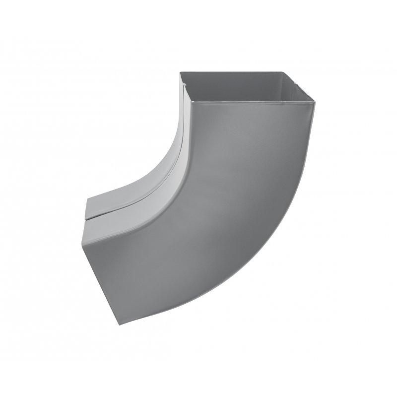 Koljeno kvadratno 72°  - Aluminij obojeni  - Svijetlo siva  -  Slika