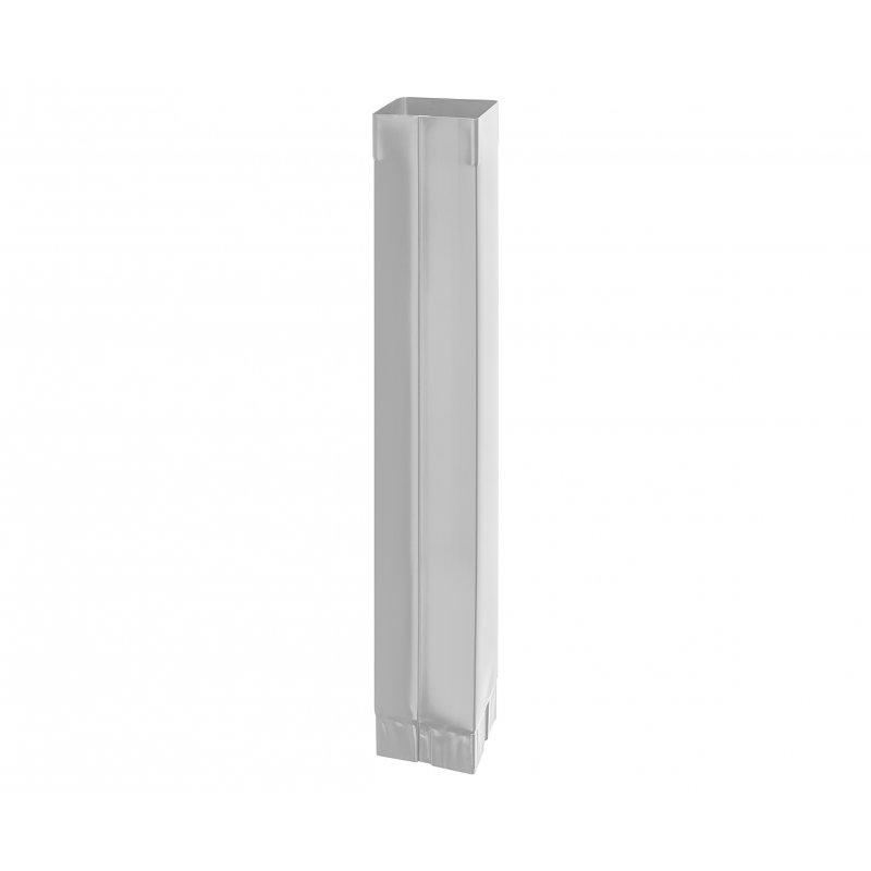 Cijev odvodna kvadratna  [s=0,70]  - Aluminij obojeni  - Srebrna  -  Slika