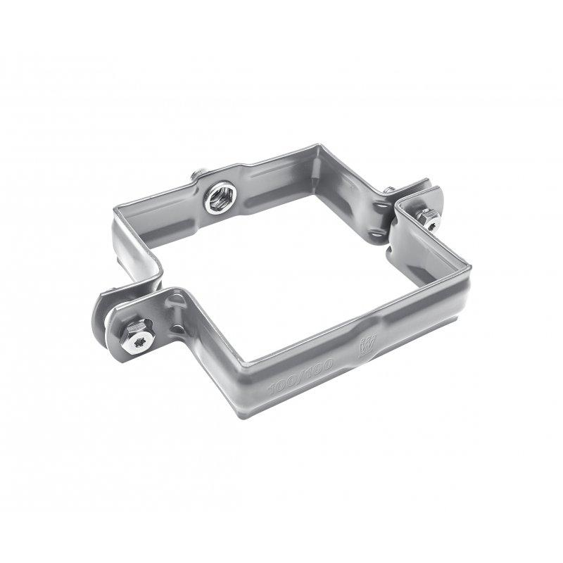 Obujmica kvadratna M10  - Aluminij obojeni  - Svijetlo siva  -  Slika