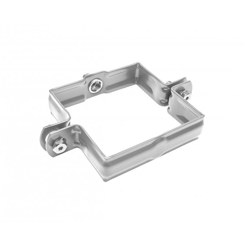 Obujmica kvadratna M10  - Aluminij obojeni  - Srebrna  -  Slika