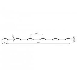 Limeni pokrov UNI 2  - Pocink obojeni  - Blago siva  -  Slika 2