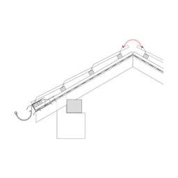 Sljemenjak za limeni pokrov  - Pocink obojeni  - Blago siva  -  Slika 2