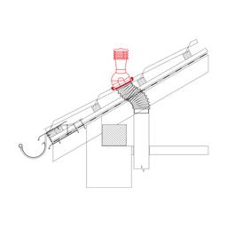 Ventilacija dimnjaka za UNI 2  Ø 150 mm  - PVC  - Testa di Moro  -  Slika 2