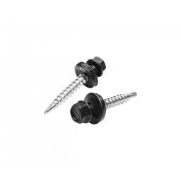 Pocinčani samorezni vijak  - Pocink obojeni  - Intenzivno crna  -  Slika 1