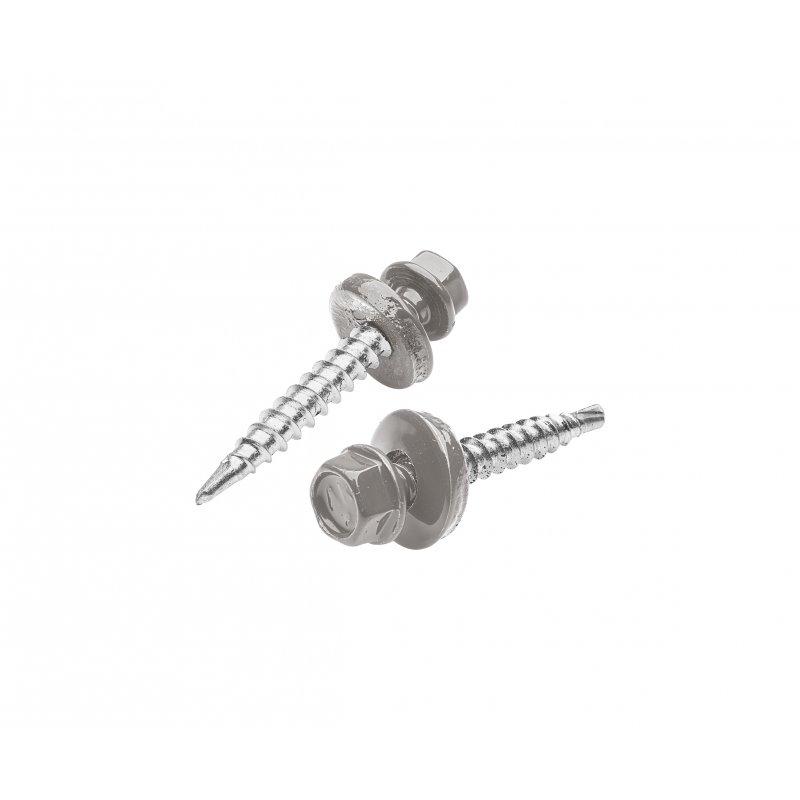 Pocinčani samorezni vijak  - Pocink obojeni  - Tamno srebrna  -  Slika