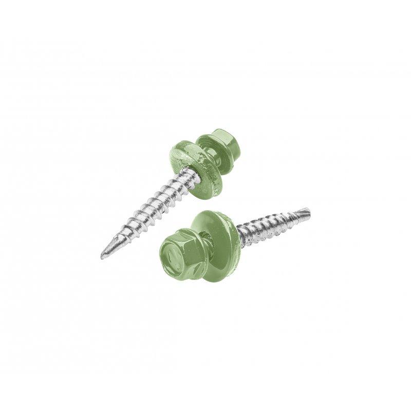 Pocinčani samorezni vijak - Pocink obojeni - Travnato zelena - Slika