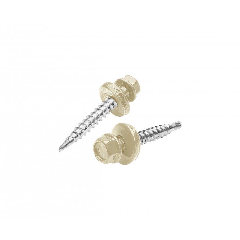 Pocinčani samorezni vijak - Pocink obojeni - Slonova kost - Slika