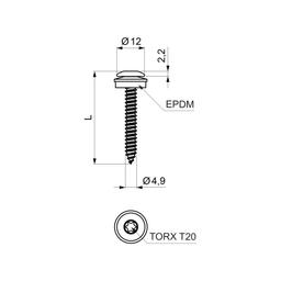 Vijak s navojem od nehrđajućeg čelika - Inox obojeni A2/A2 - Antracit - Slika 2