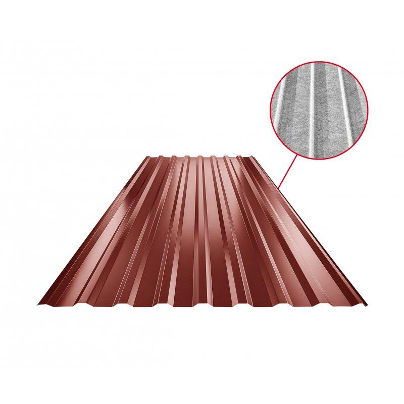 Krovni trapezni pokrov TR 18A SQ (sound – aqua)  - Pocink obojeni  - Vinsko crvena  -  Slika