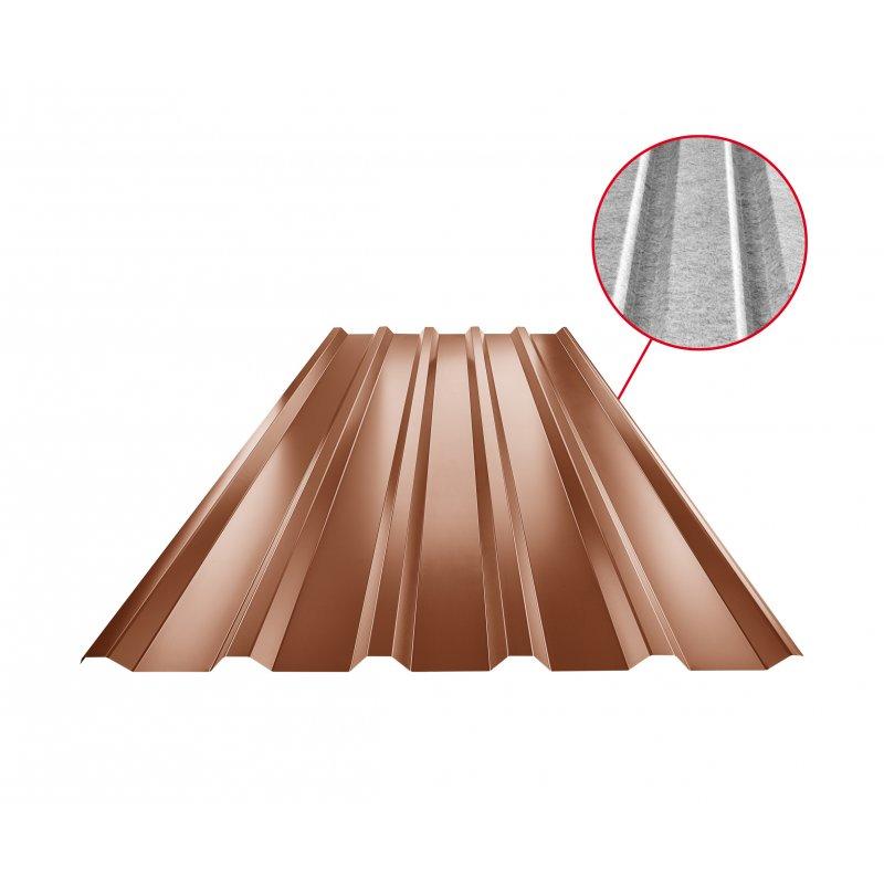 Krovni trapezni pokrov TR 35A SQ (sound – aqua)  - Pocink obojeni  - Bakreno smeđa  -  Slika