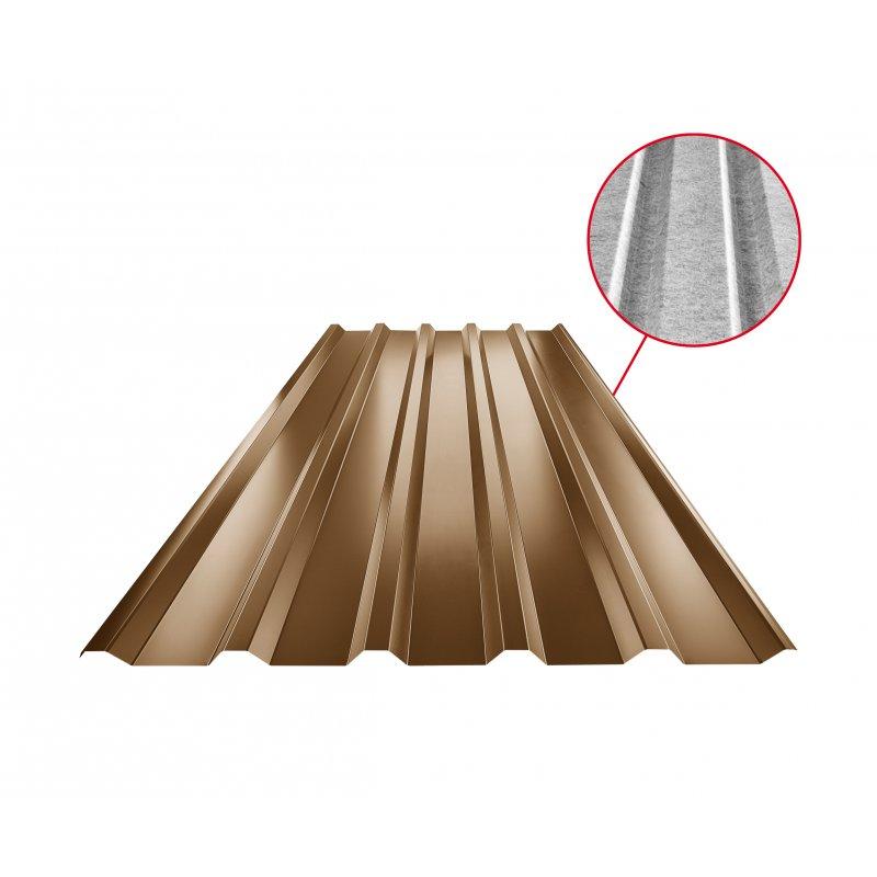 Krovni trapezni pokrov TR 35A SQ (sound – aqua)  - Pocink obojeni  - Metalik bakrena  -  Slika