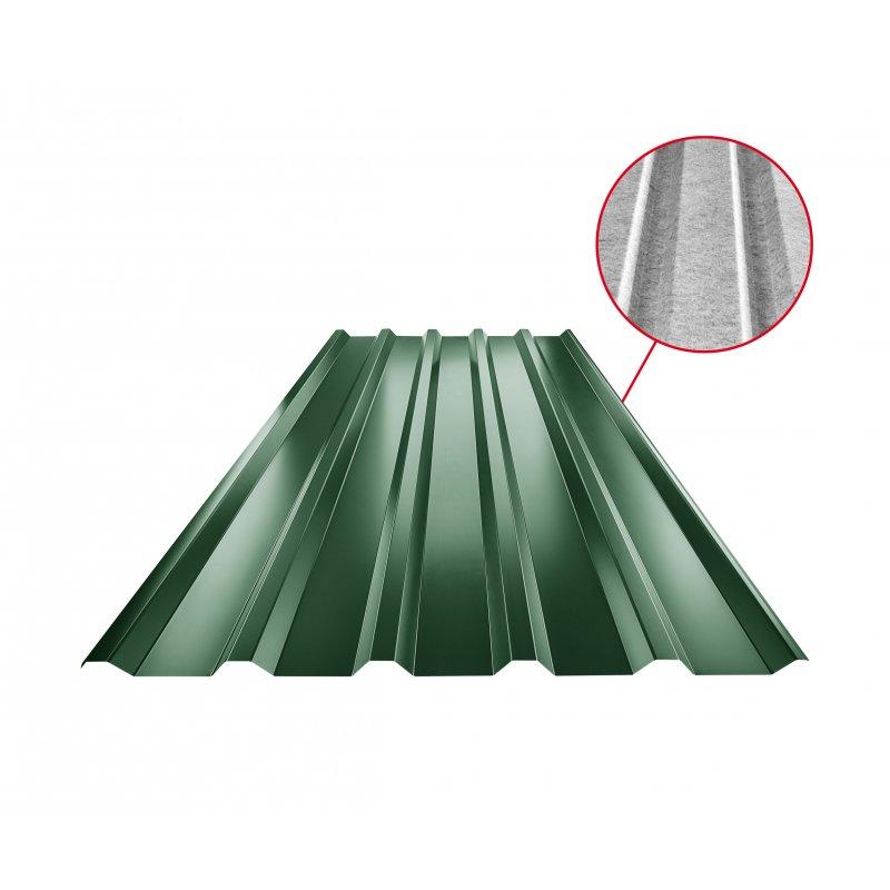 Krovni trapezni pokrov TR 35A SQ (sound – aqua)  - Pocink obojeni  - Mahunasto zelena  -  Slika