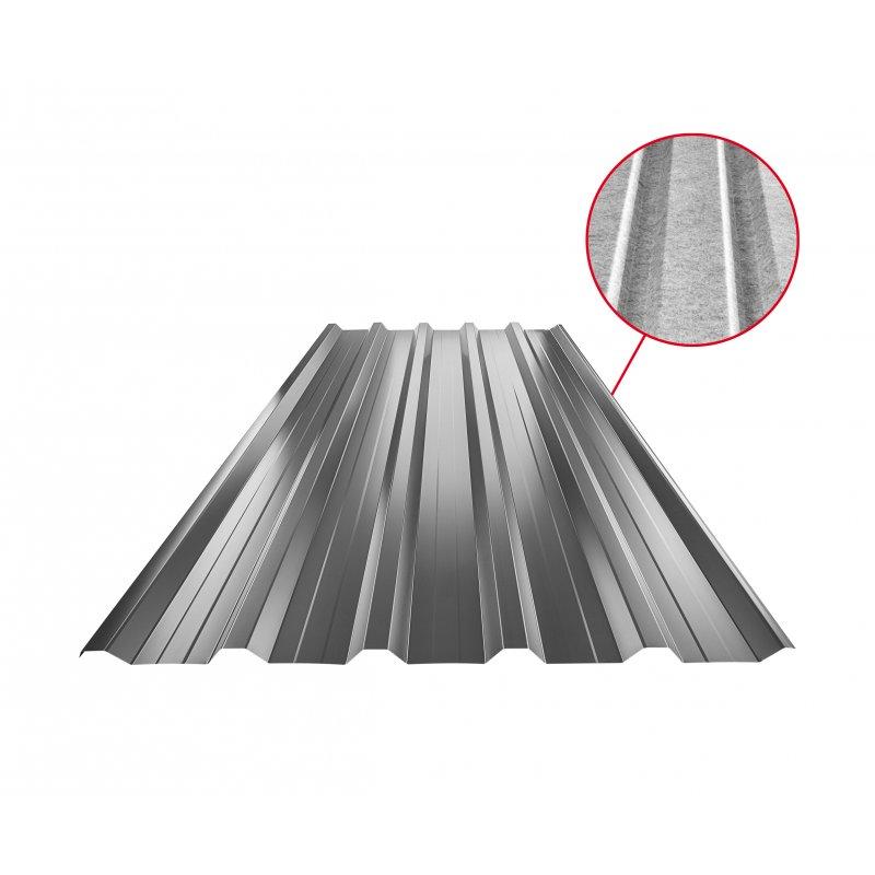 Krovni trapezni pokrov s pojačanjem TR 35A+ SQ (sound – aqua)  - Pocink obojeni  - Antracit  -  Slika