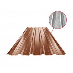 Krovni trapezni pokrov s pojačanjem TR 35A+ SQ (sound – aqua)  - Pocink obojeni  - Bakreno smeđa  -  Slika 1