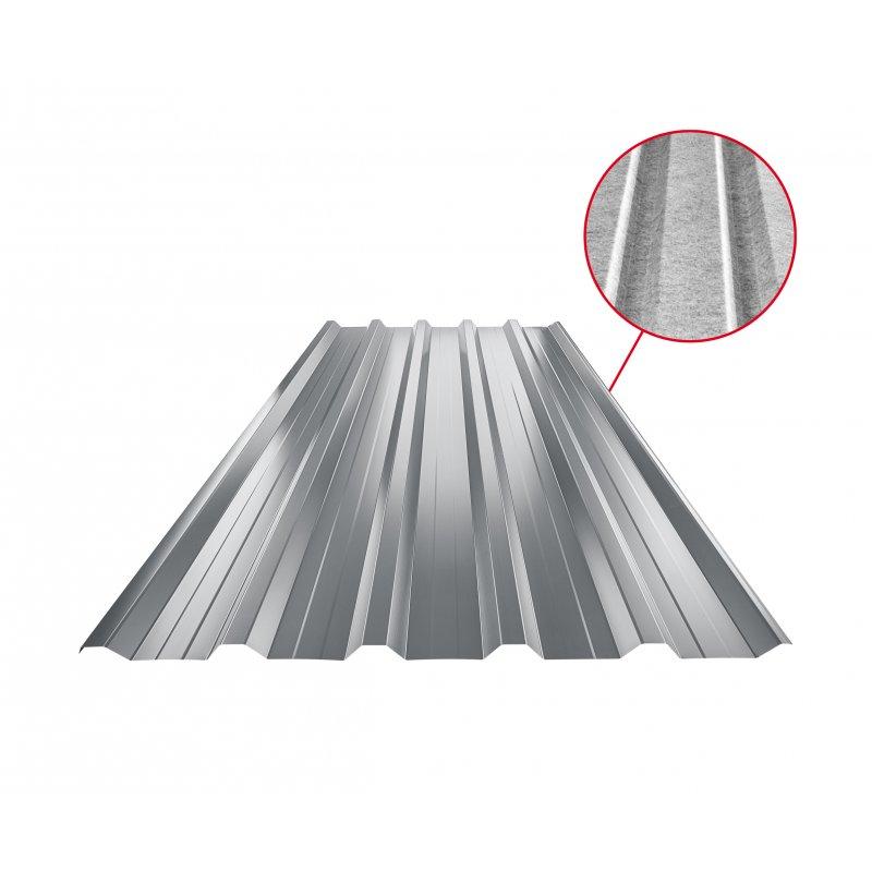 Krovni trapezni pokrov s pojačanjem TR 35A+ SQ (sound – aqua)  - Pocink obojeni  - Prašno siva  -  Slika