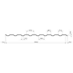 Fasadni trapez TR 18B  - Pocink obojeni  - Vinsko crvena  -  Slika 2