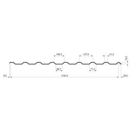 Krovni trapezni pokrov TR 18A  - Pocink obojeni
MATT  - Antracit MATT  -  Slika 2