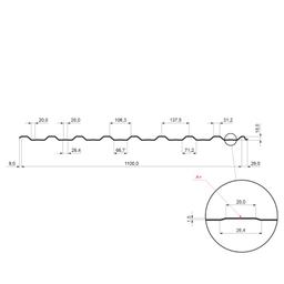 Krovni trapezni pokrov s pojačanjem TR 18A+  - Pocink obojeni
MARCEGAGLIA  - Testa di Moro  -  Slika 2
