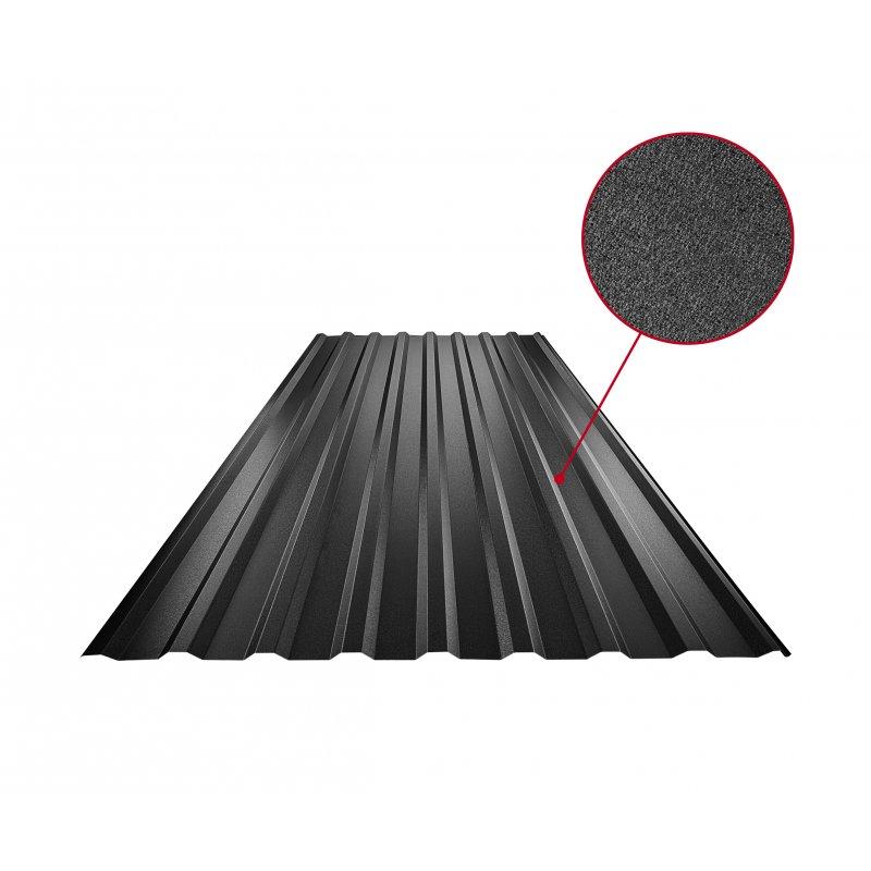 Krovni trapezni pokrov TR 18A  - Pocink obojeni
MATT MARCEGAGLIA  - Intenzivno crna MATT  -  Slika