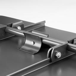 Rezač leda snjegobrana falcanog pokrova  - Aluminij obojeni  - Vinsko crvena  -  Slika 2