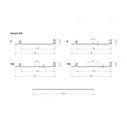 Krovni panel CLICK 205 P, R, T25, T58  - Pocink obojeni  - Testa di Moro  -  Slika 2