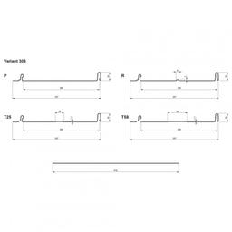 Krovni panel CLICK 306 P, R, T25, T58  - Pocink obojeni  - Testa di Moro  -  Slika 2