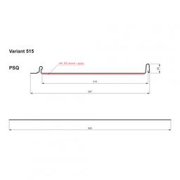 Krovni panel CLICK 515 PSQ  - Pocink obojeni  - Srebrna  -  Slika 2