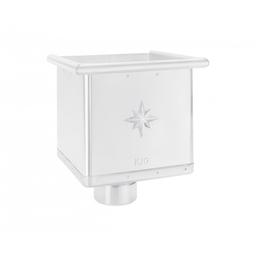 Sabirni kotlić kubicki  - Pocink obojeni  - Sivo bijela  -  Slika 1