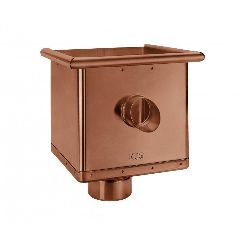 Sabirni kotlić kubicki ekscentrični s otvorom  - Pocink obojeni  - Bakreno smeđa  -  Slika