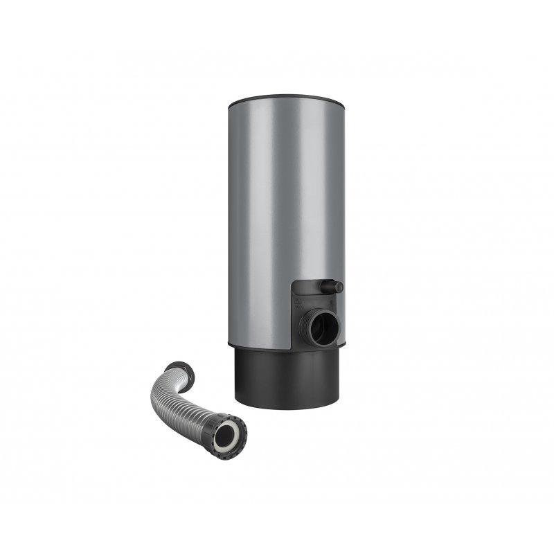 Zadržač vode sa crijevom + gumb  - Aluminij – Natur  - Pocink obojeni – Prašno siva  -  Slika