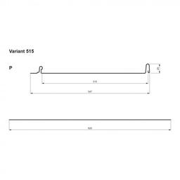 Krovni panel CLICK 515 P  - Pocink obojeni
STUCCO  - Testa di Moro STUCCO  -  Slika 2