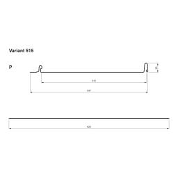 Krovni panel CLICK 515 P  - Pocink obojeni
MARCEGAGLIA  - Testa di Moro  -  Slika 2