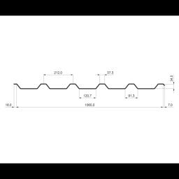 Krovni trapezni pokrov TR 35A  - Pocink obojeni  - Tamno smeđa ČOKO  -  Slika 2