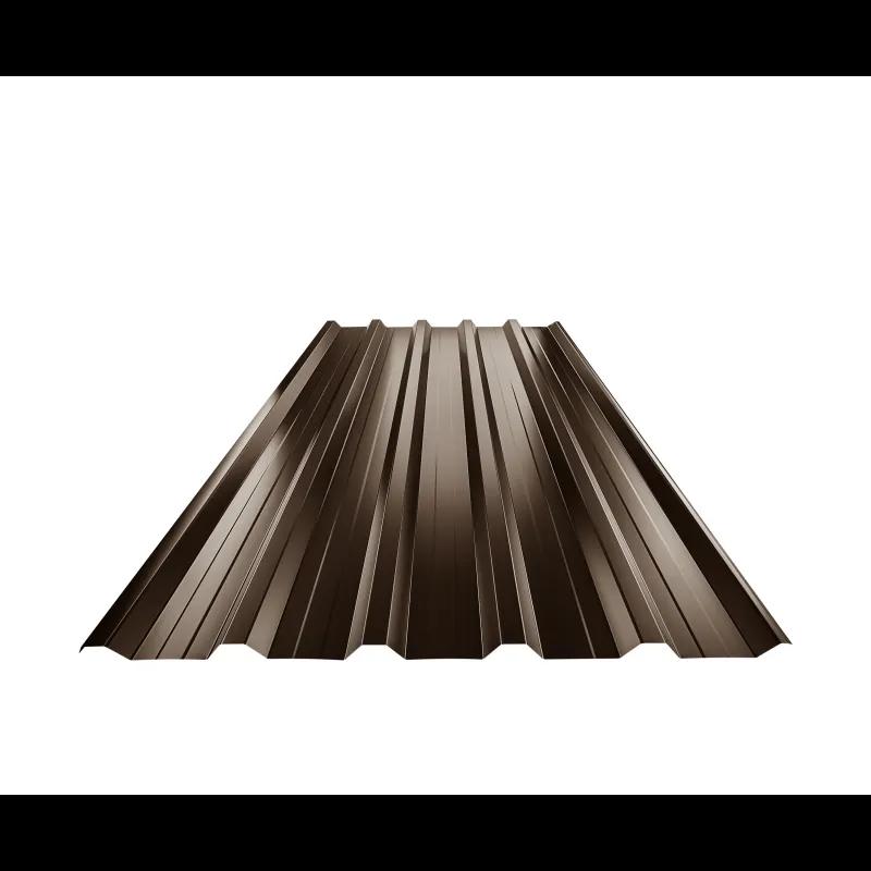 Krovni trapezni pokrov s pojačanjem TR 35A+  - Pocink obojeni  - Tamno smeđa ČOKO  -  Slika