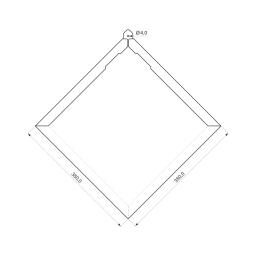 Krovni romb kvadrat  - Pocink obojeni  - Antracit  -  Slika 2