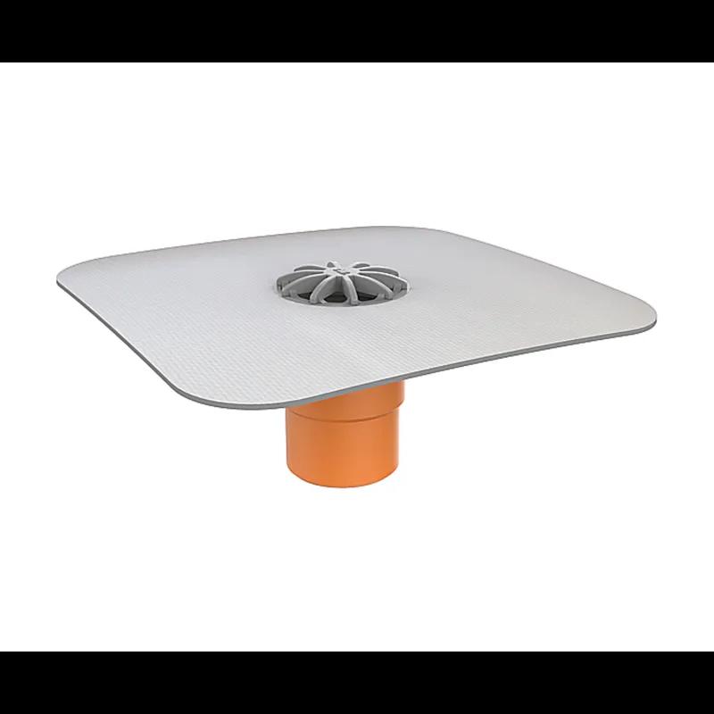 PVC balkonski ispust s manžetom vertikalni  - Poliamid  - Siva/Narančasta  -  Slika