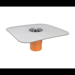 PVC balkonski ispust s manžetom vertikalni  - Poliamid  - Siva/Narančasta  -  Slika 1