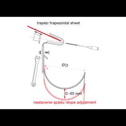 Krovna kuka za trapezni lim  - Pocink obojeni  - Srebrna  -  Slika 4