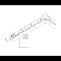 Sljemenjak za krovni pokrov  - Aluminij obojeni  - Srebrna  -  Slika 2