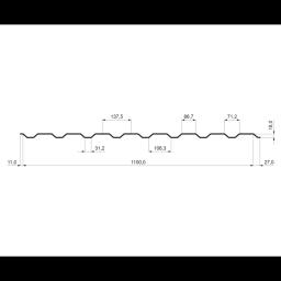 Fasadni trapez TR 18B  - Aluminij obojeni  - Srebrna  -  Slika 2