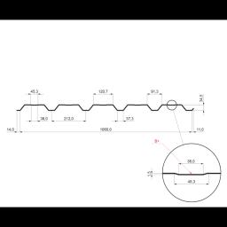 Fasadni trapez s pojačanjem TR 35B+  - Aluminij obojeni  - Srebrna  -  Slika 2
