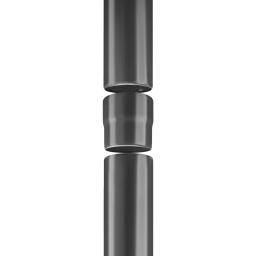 Spojka cijevi  - Pocink obojeni  - Sivo bijela  -  Slika 3