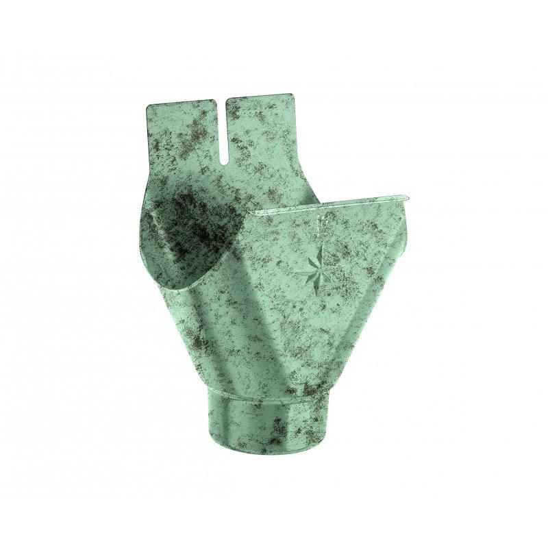 Ispusni kotlić  - Aluminij obojeni  - Zelena patina  -  Slika