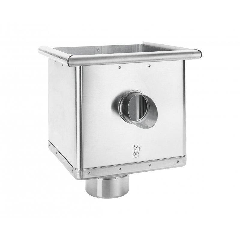 Sabirni kotlić kubicki ekscentrični s otvorom  - Aluminij  - Natur  -  Slika